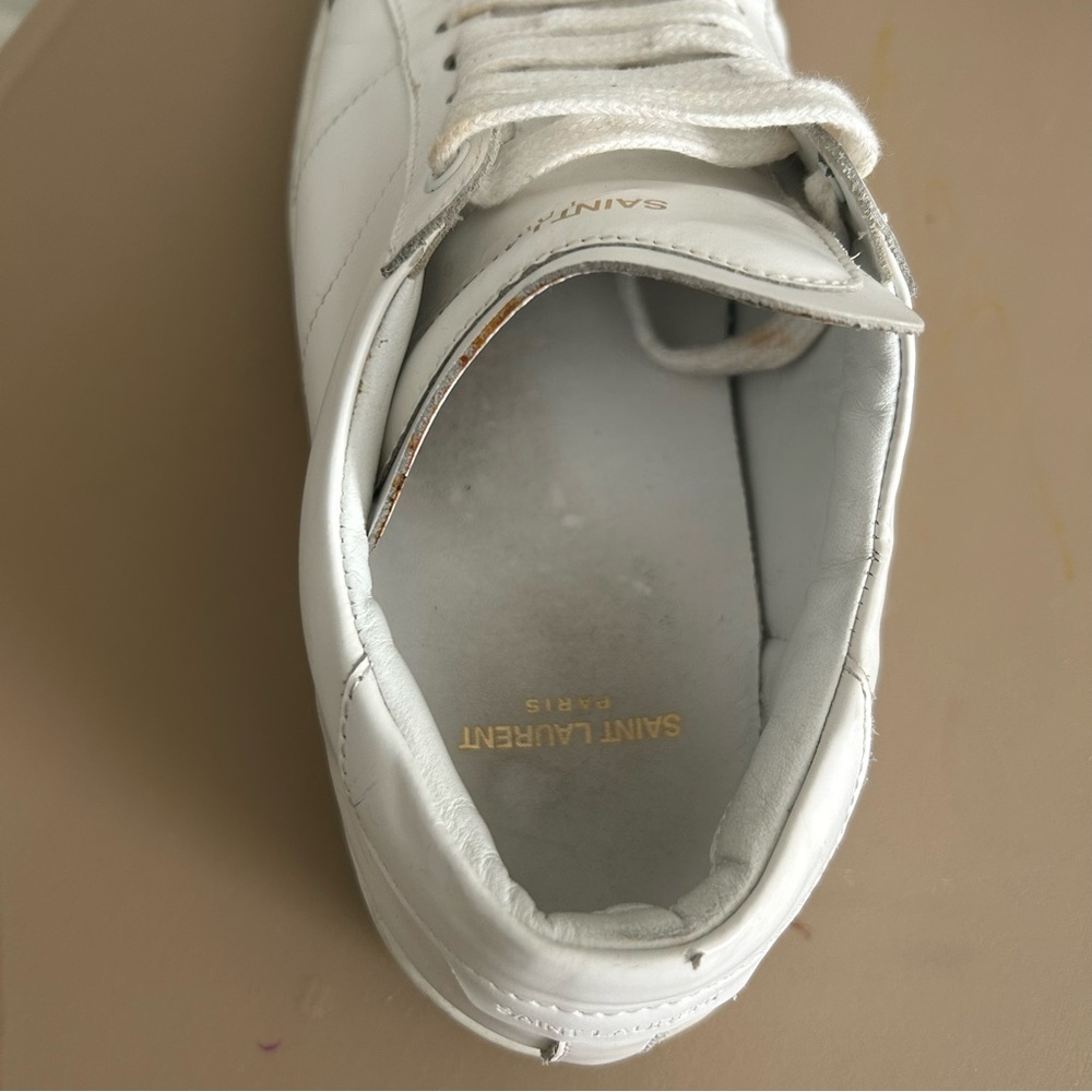 Saint Laurent Andy sneakers in white leather - Picture 3 of 10